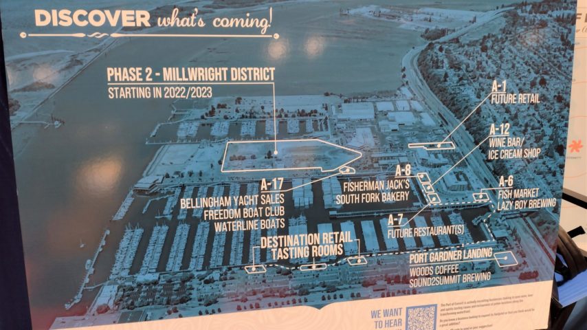 Map of Everett Marina showing future development