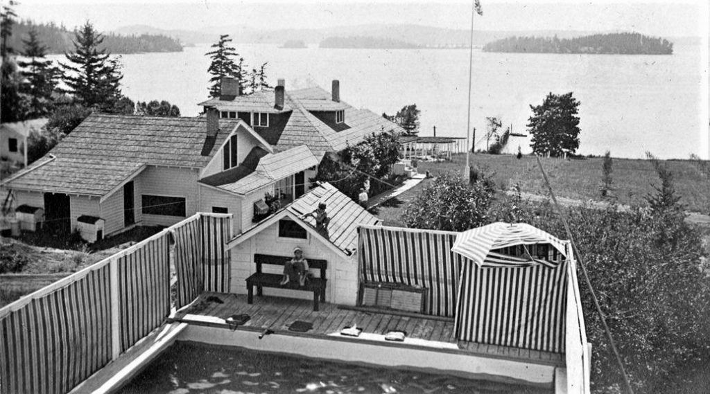 Historic photo of Henry Cayou's house at Deer Harbor on Orcas Island