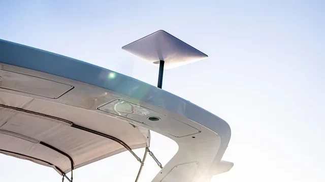 Rectangle Starlink Antenna on Boat