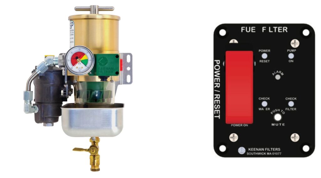 Photo of fuel filter and monitoring panel