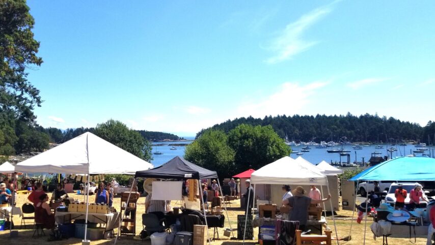 Sunday Market on the lawn below Page's Inn