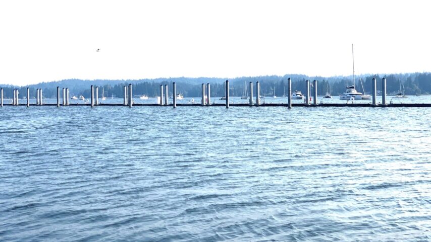 Photo of new breakwater nearly complete at Poulsbo Marina