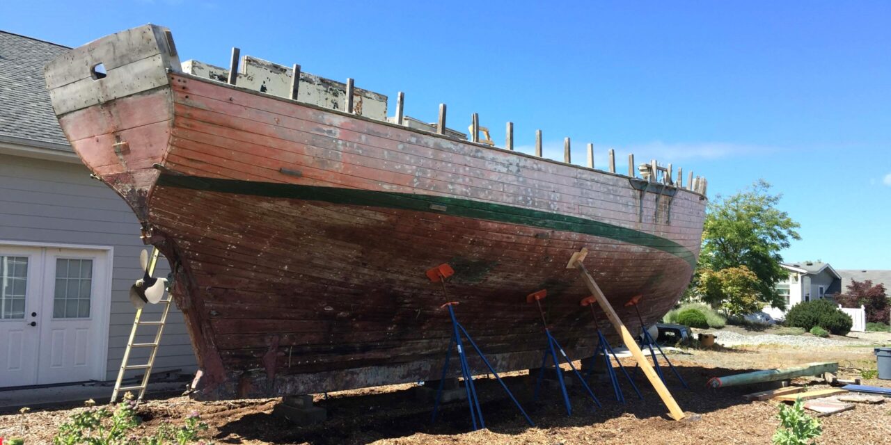 Historic English Sailing Vessel, Tally Ho, Being Refurbished at Port Townsend