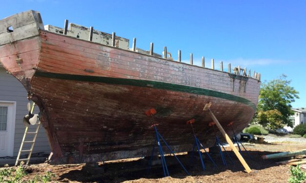 Historic English Sailing Vessel, Tally Ho, Being Refurbished at Port Townsend