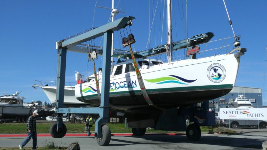 One Ocean in Travelift by Seattle Yachts