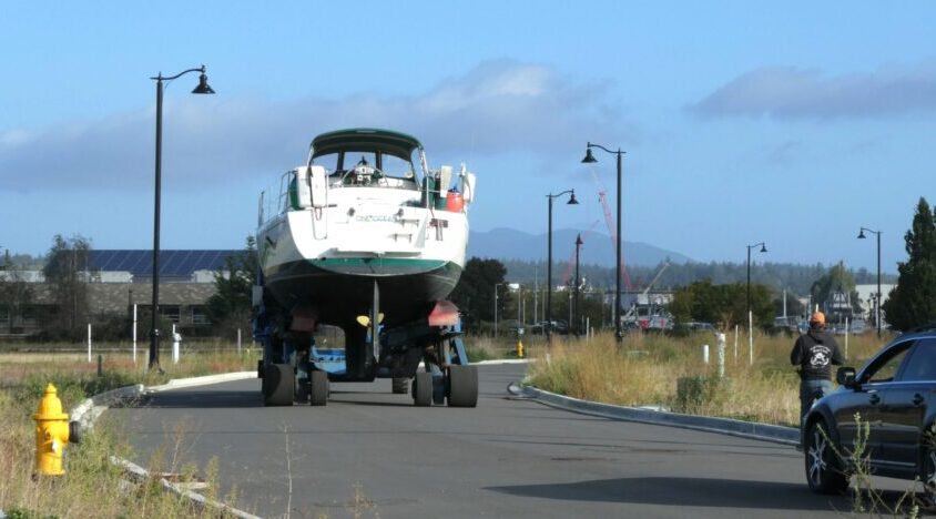 One Ocean being transported through Pacific Marine property