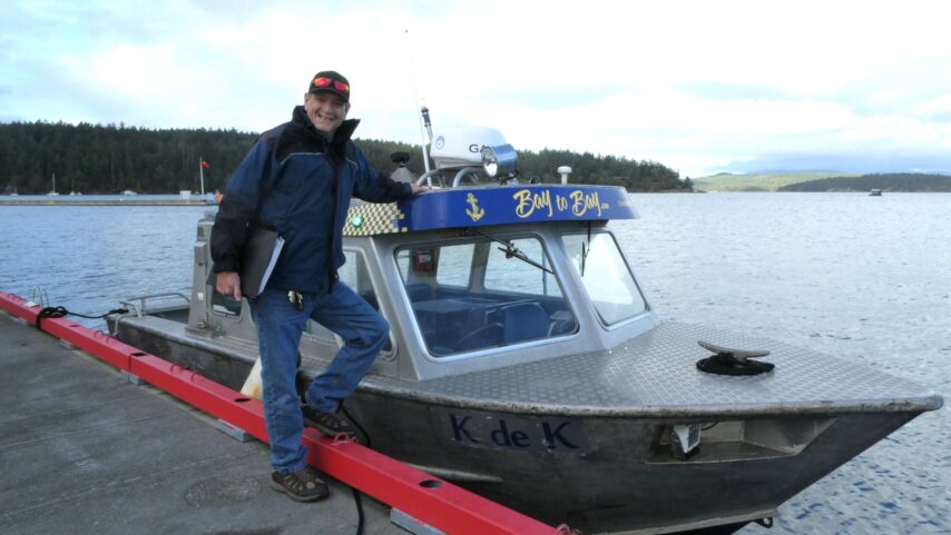 Captain Miles and his Bay to Bay taxi boat