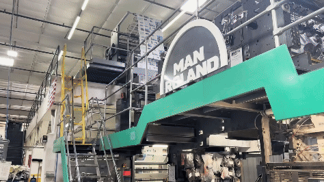 Video of large press running at Walsworth Printers