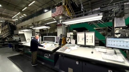 Mark visiting the large Walsworth printers facility