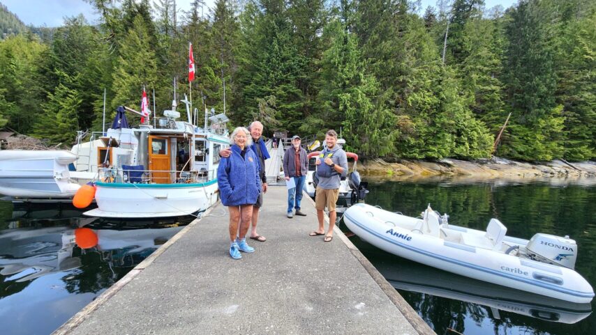 Flotilla group at Bishop Bay Dock