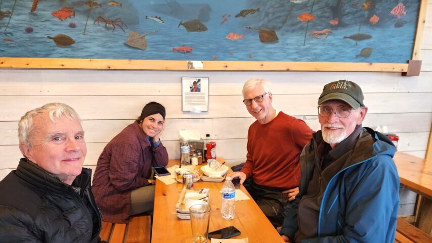 Flotilla group having lunch