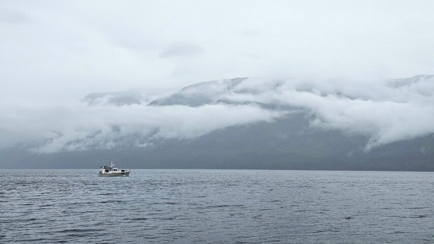 Overcast skies on the way to Port McNeill