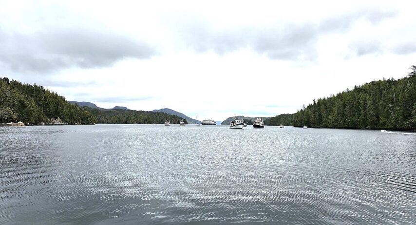 Boats anchored in Pruth Bay