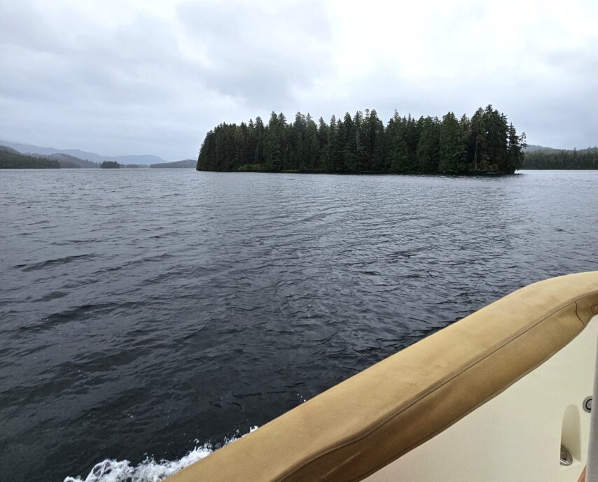 A patch of blue sky on the way to Wrangell, Alaska