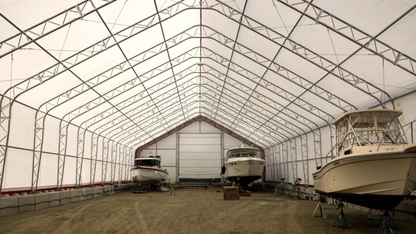 Indoor storage at Jack's Boatyard