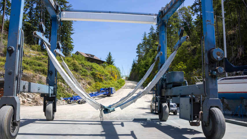 50-ton boat lift at Jack's Boatyard