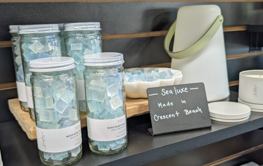 Beach Glass Soaps at Crescent Beach Marina store