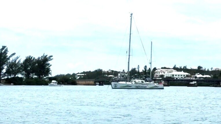 S/V One Ocean anchored in Stock's Harbour in Bermuda