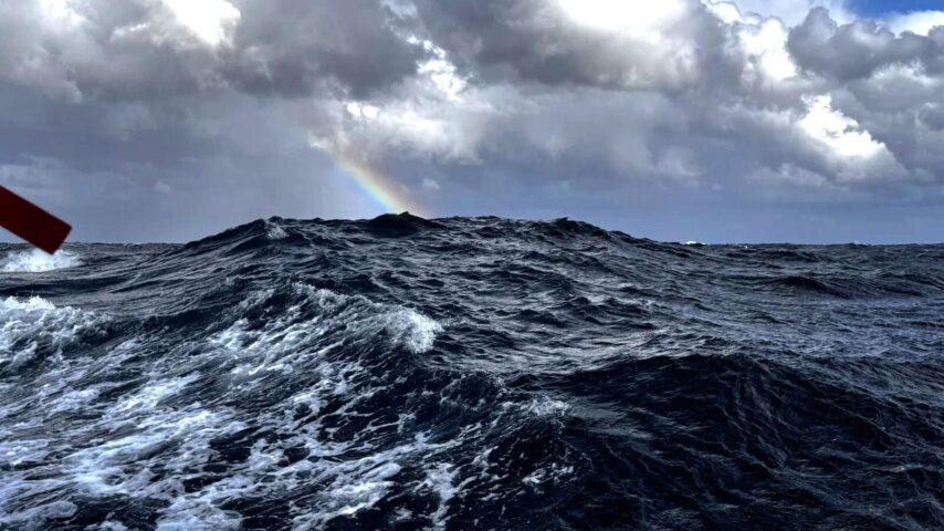 Photo of high, dark seas with dark clouds overhead