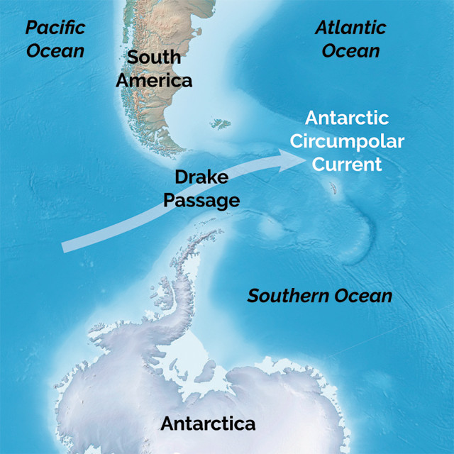 Map of Drake Passage