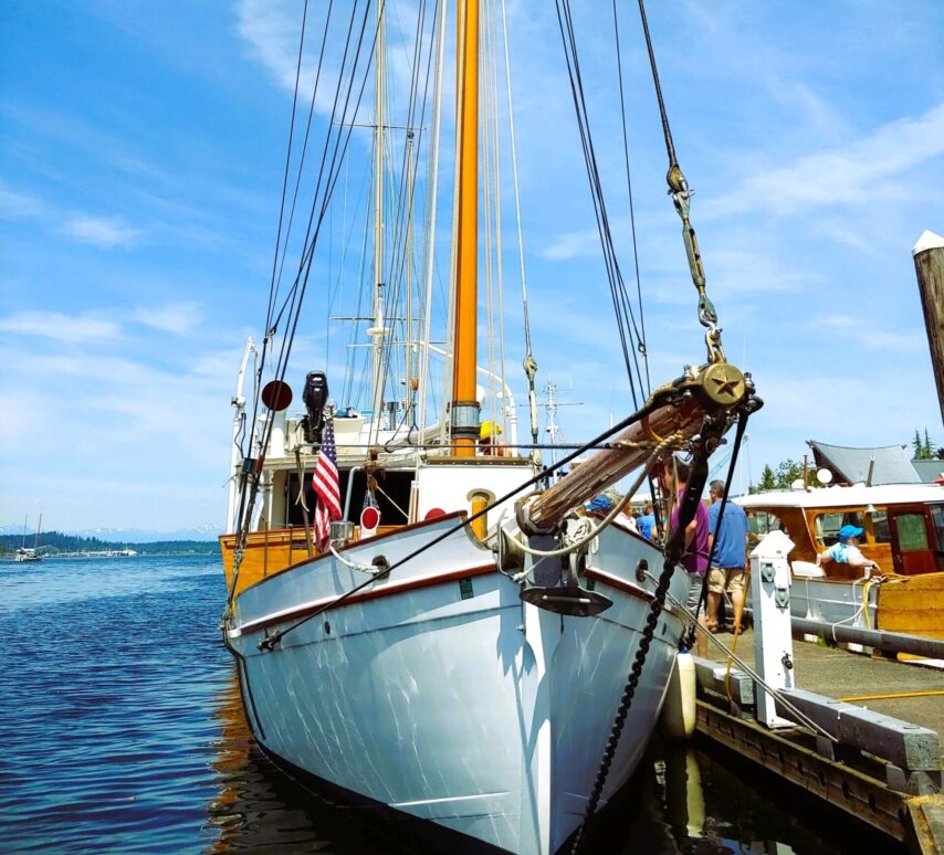 Photo of wooden classic sailing vessel