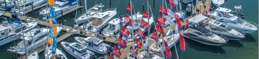 Power boats for sale at the docks